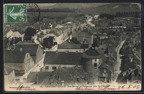AK Chateauvillain, Panorama pris du Clocher