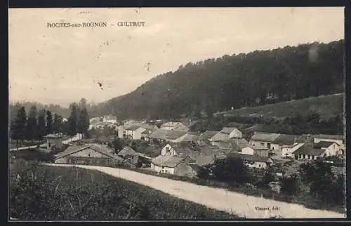 AK Roches-sur-Rognon, Vue générale du village et forêts environnantes