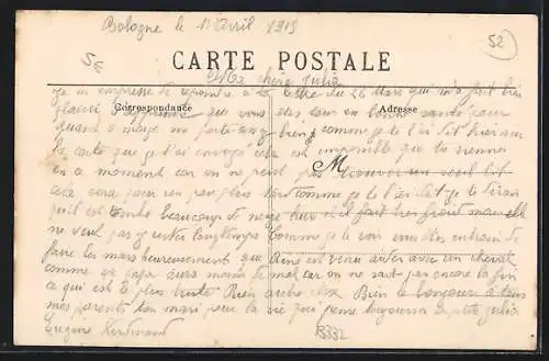 AK Bologne, Le Pont du Bief du Moulin et vaches au bord de l`eau