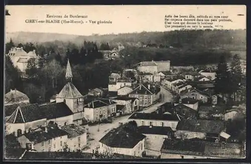 AK Cirey-sur-Blaise, Vue générale du village et paysage environnant