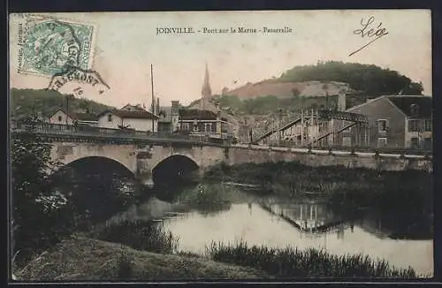 AK Joinville, Pont sur la Marne, Passerelle