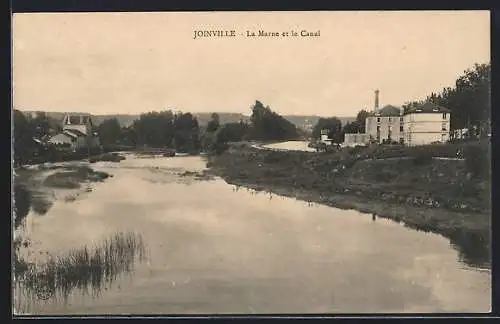 AK Joinville, La Marne et le Canal