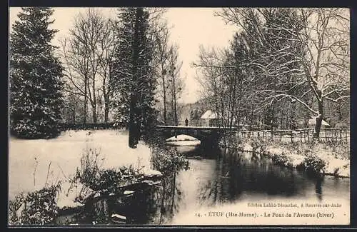 AK Étuf, Le Pont de l`Avenue en hiver