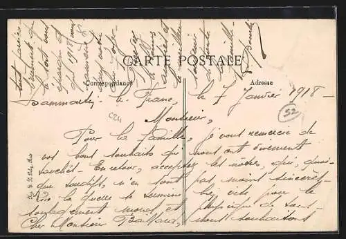 AK Dommartin-le-Franc, Vue sur la Route Nationale et le village en arrière-plan