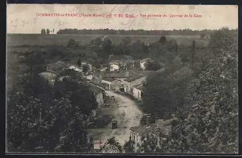 AK Dommartin-le-Franc, Vue générale du Quartier de la Gare