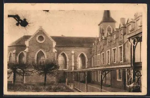 AK Dammartin-sur-Meuse, École Professionnelle Libre de Malroy et son Église