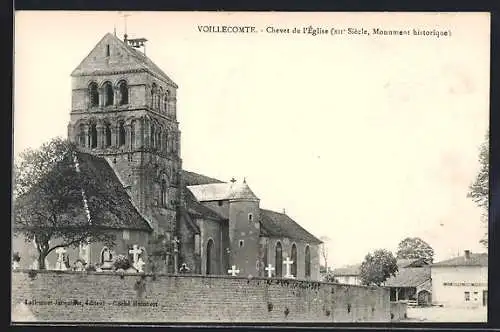 AK Voillecomte, Chevet de l`église (XIIe Siècle, Monument historique)