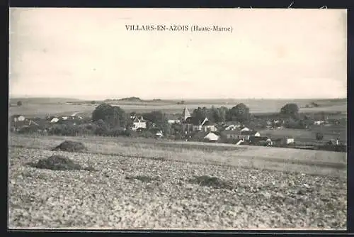 AK Villars-en-Azois, Vue du village et de la campagne environnante