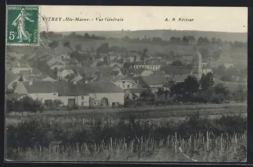 AK Vitrey, Vue Générale du village en Haute-Marne