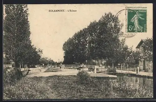 AK Rolampont, L`Écluse et paysage arboré