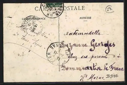 AK Osne-le-Val, Le Bout-Bas et les collines environnantes