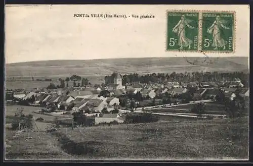 AK Pont-la-Ville, Vue générale du village