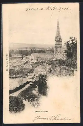 AK Joinville, Côte du Château et vue sur l`église