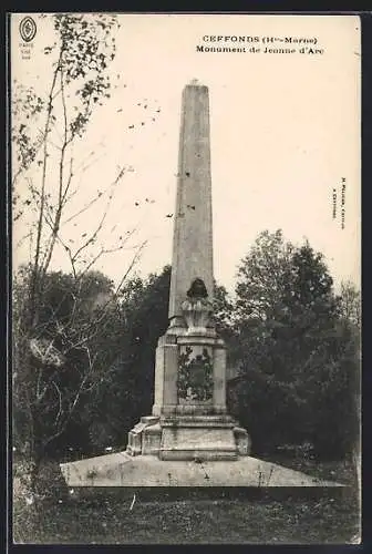 AK Ceffonds, Monument de Jeanne d`Arc
