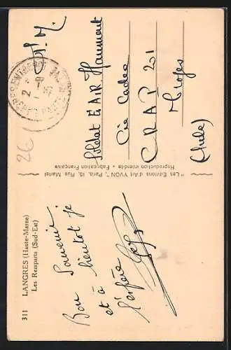 AK Langres, Les Remparts et la vue panoramique