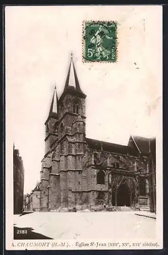 AK Chaumont, Église St-Jean (XIIe, XVe, XVIe siècles)