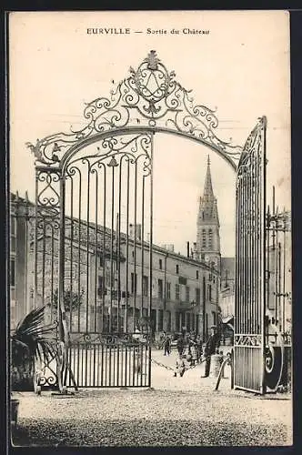 AK Eurville, Sortie du Château