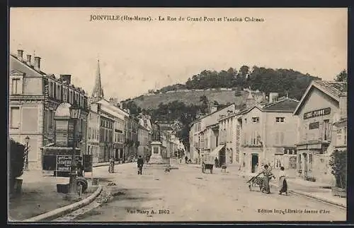 AK Joinville, La Rue du Grand-Pont et l`ancien Château