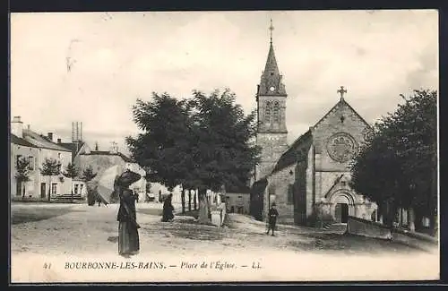 AK Bourbonne-les-Bains, Place de l`Église