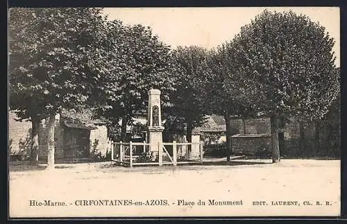 AK Cirfontaines-en-Azois, Place du Monument