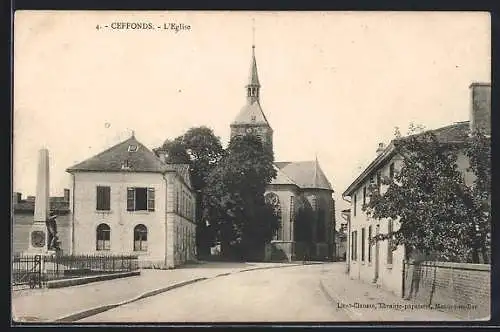 AK Ceffonds, L`Église et la rue adjacente