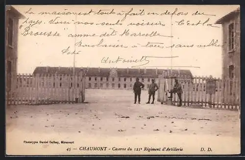 AK Chaumont, Caserne du 12e Régiment d`Artillerie