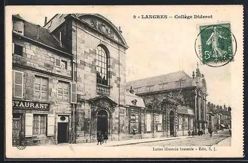 AK Langres, Collège Diderot et rue animée