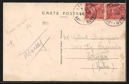 AK Langres, La Poste élégante facade architecturale