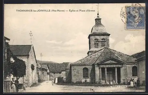 AK Thonnance-les-Joinville, Église et Place d`Armes