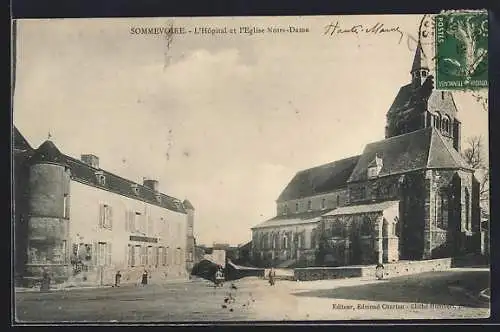 AK Sommevoire, L`Hôpital et l`Église Notre-Dame