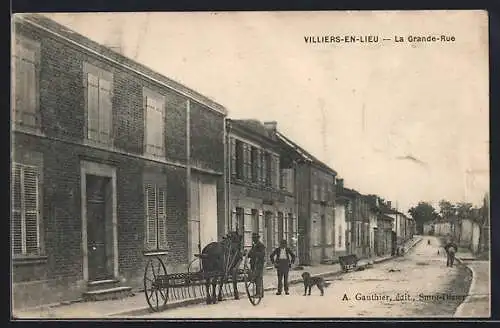 AK Villiers-en-Lieu, La Grande-Rue