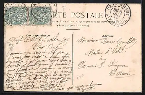 AK Fayl-Billot, Grande Rue animée avec passants et bâtiments historiques