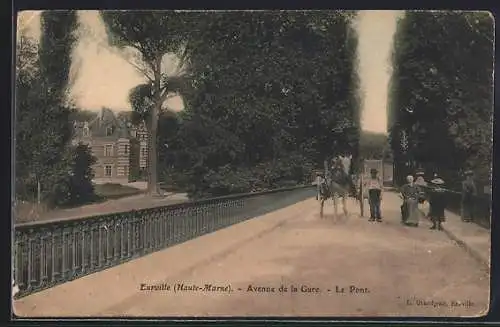 AK Eurville, Avenue de la Gare, Le Pont