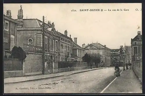 AK Saint-Dizier, La rue de la Gare