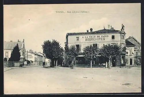 AK Wassy, Rue Général-Defrance avec le magasin A la Ville de Paris