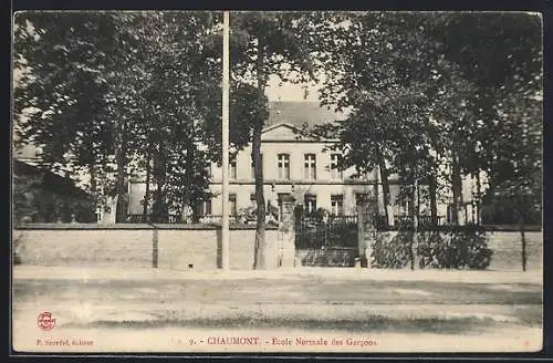 AK Chaumont, École Normale des Garcons derrière les arbres