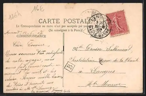 AK Bugnières, La Maison Commune avec des habitants devant le bâtiment