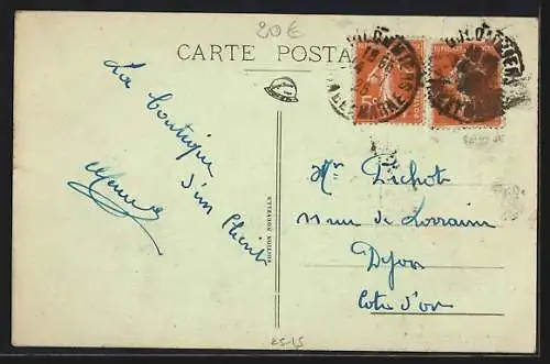 AK Prauthoy, Rue principale avec boutique et troupeau en marche