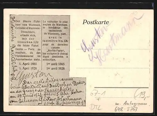 AK Berlin, Gewerbe-Ausstellung 1928, Eiserner Gustav