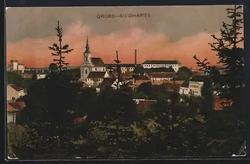 AK Gr. Siegharts, Totalansicht aus der Vogelschau