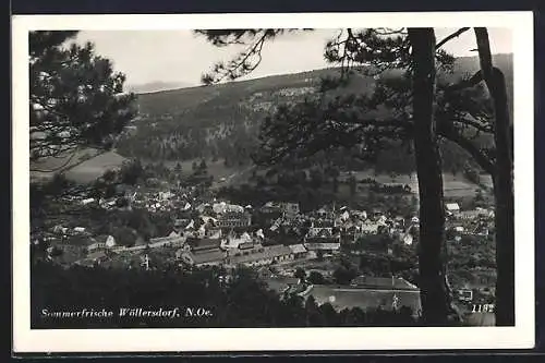 AK Wöllersdorf, Totalansicht aus der Vogelschau
