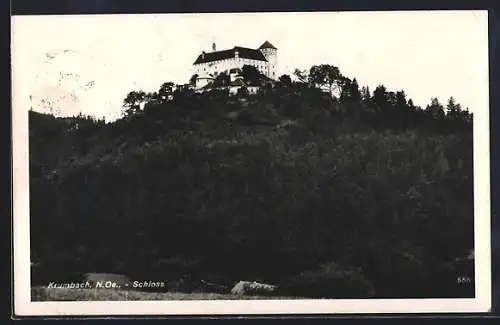 AK Krumbach /N.-Ö., Schloss, von unten gesehen