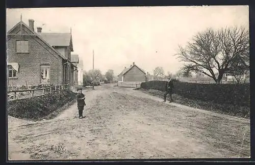 AK Eiby, Knaben auf einer Strasse