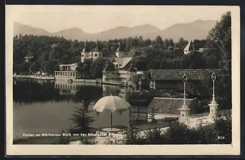 AK Velden /Wörthersee, Blick von den Mösslacher Anlagen