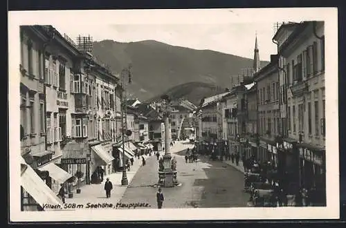 AK Villach, Hauptplatz mit Anwohnern