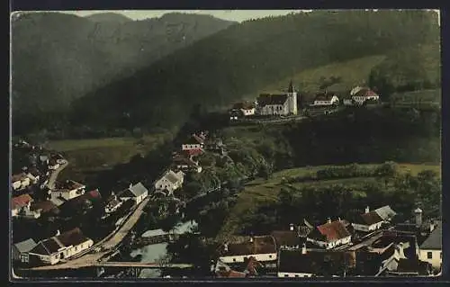 AK Ober-Meisling bei Gföhl, Teilansicht mit Kirche