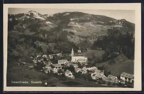 AK Opponitz, Teilansicht mit Kirche