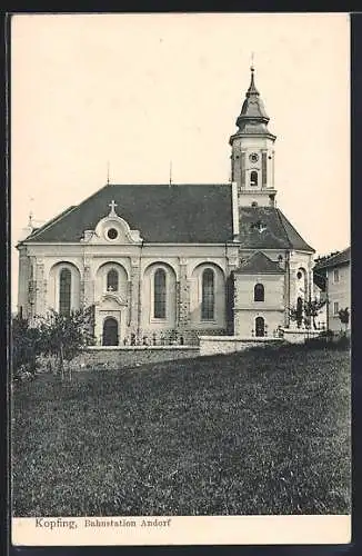 AK Kopfing bei Andorf, Ansicht der Kirche