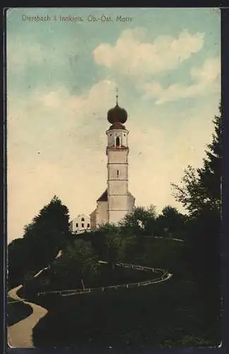 AK Diersbach i. Innkreis, Blick zur Kirche