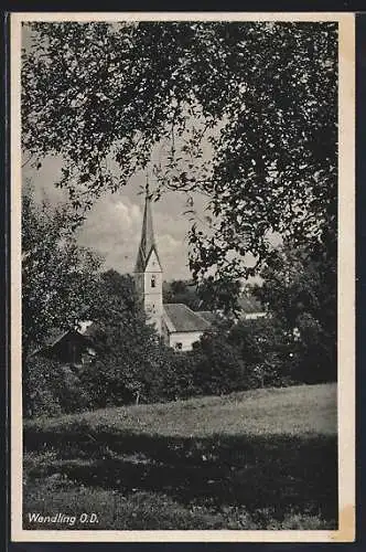 AK Wendling /O. D., Blick zur Kirche